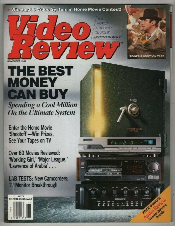 VIDEO REVIEW USA magazine side cover  November 1989