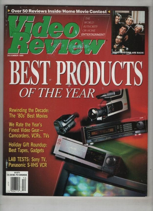 VIDEO REVIEW USA magazine side cover  December 1989