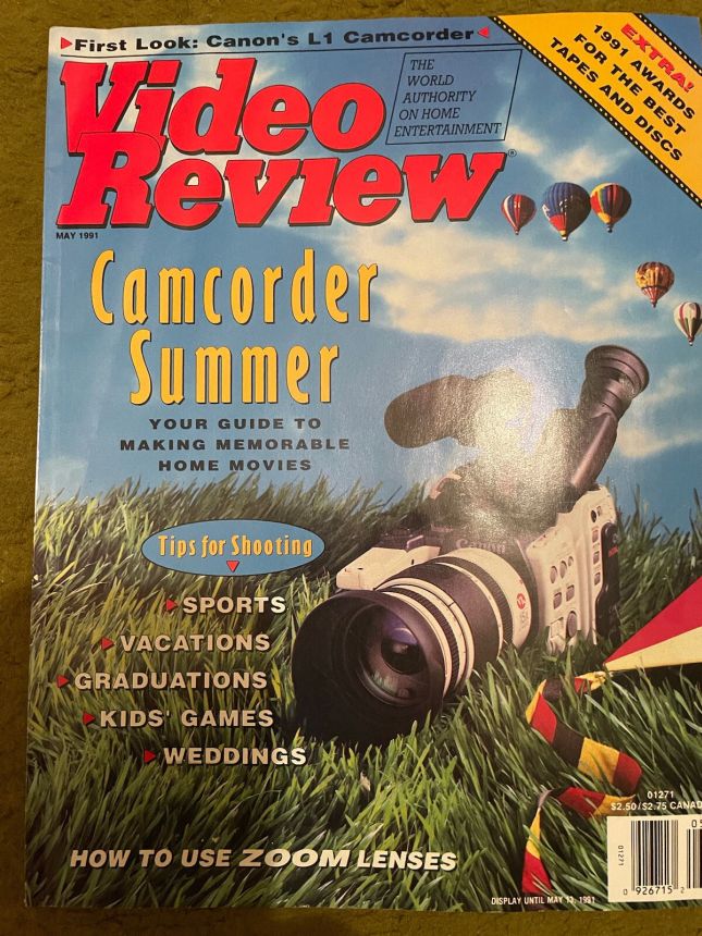 VIDEO REVIEW USA magazine side cover  May 1991