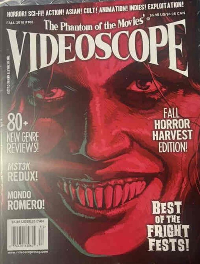 VIDEOSCOPE magazine side cover Issue 108 Fall 2018
