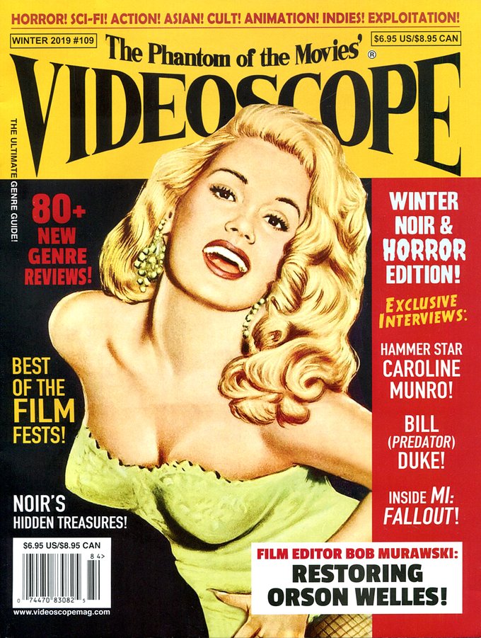 VIDEOSCOPE magazine side cover Issue 109 Winter 2018