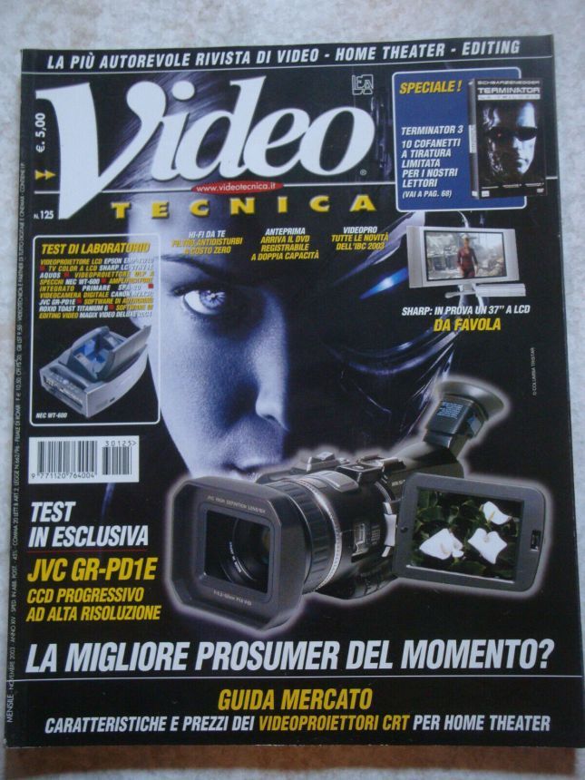 VIDEOTECNICA magazine side cover Issue 125  November 2003