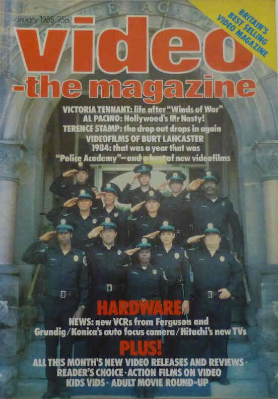 VIDEO-THE MAGAZINE magazine side cover  January 1985