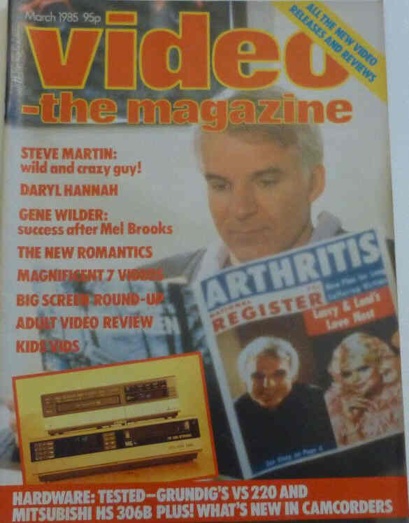 VIDEO-THE MAGAZINE magazine side cover  March 1985