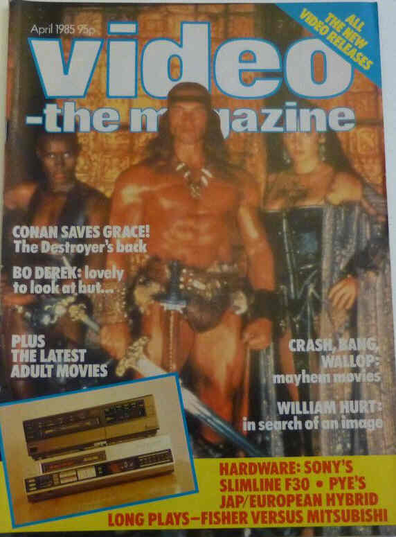 VIDEO-THE MAGAZINE magazine side cover  April 1985