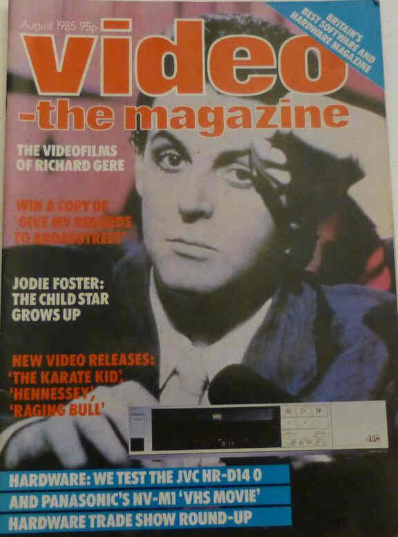 VIDEO-THE MAGAZINE magazine side cover  August 1985