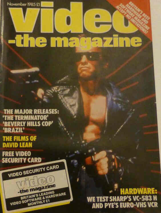 VIDEO-THE MAGAZINE magazine side cover  November 1985