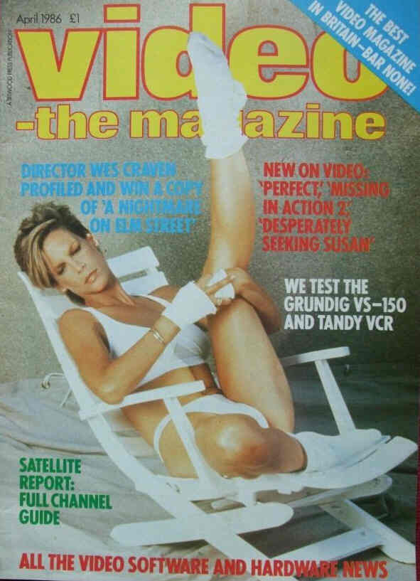 VIDEO-THE MAGAZINE magazine side cover  April 1986