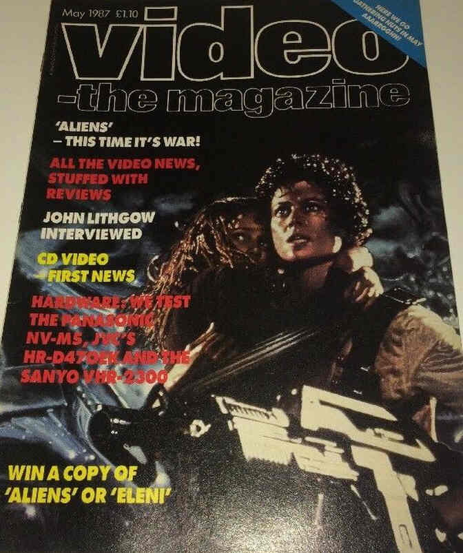 VIDEO-THE MAGAZINE magazine side cover  May 1987