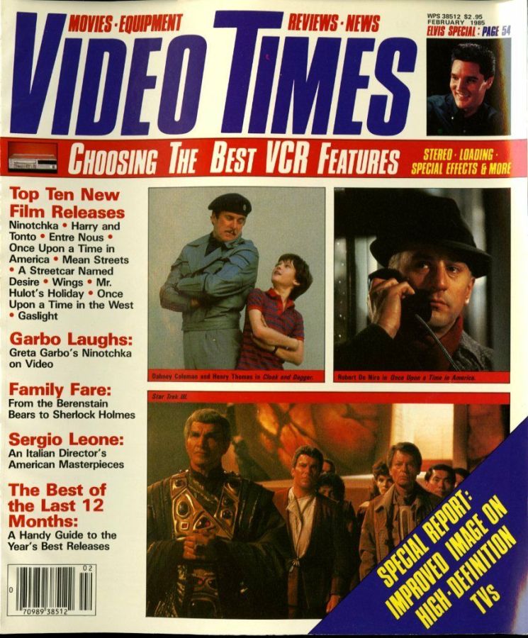 VIDEO TIMES (USA) magazine side cover  February 1985