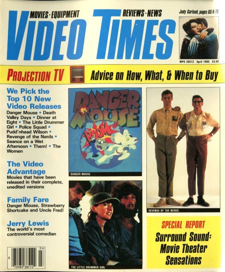 VIDEO TIMES (USA) magazine side cover  April 1985
