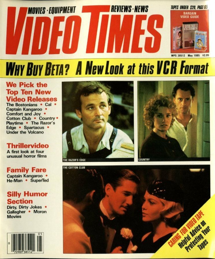 VIDEO TIMES (USA) magazine side cover  May 1985