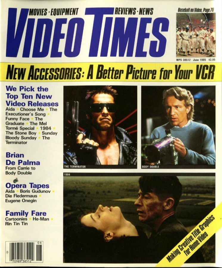 VIDEO TIMES (USA) magazine side cover  June 1985