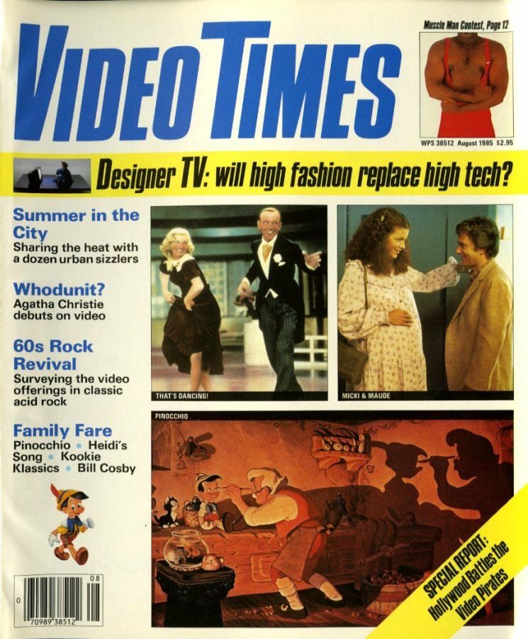 VIDEO TIMES (USA) magazine side cover  August 1985