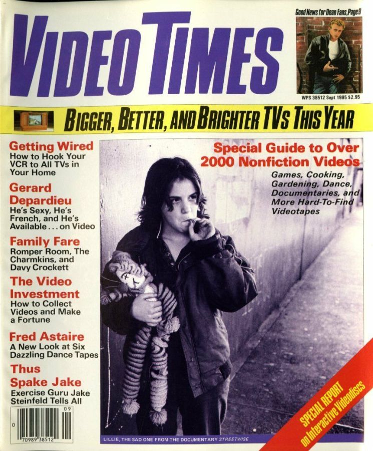 VIDEO TIMES (USA) magazine side cover  September 1985