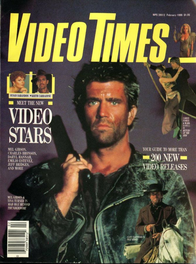 VIDEO TIMES (USA) magazine side cover  February 1986