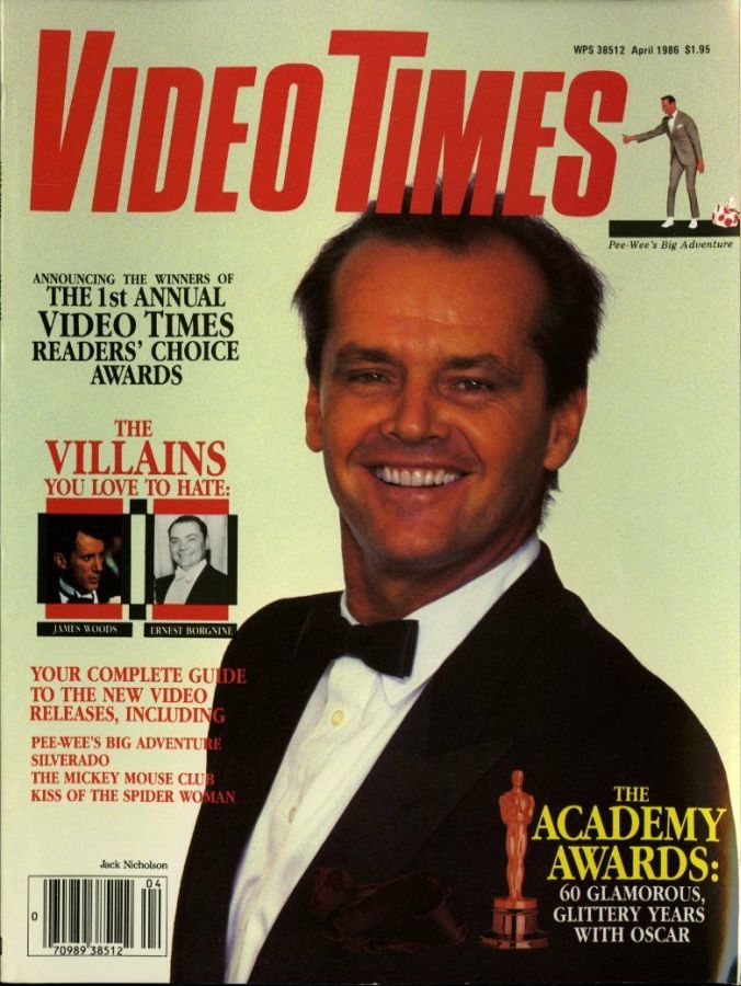 VIDEO TIMES (USA) magazine side cover  April 1986