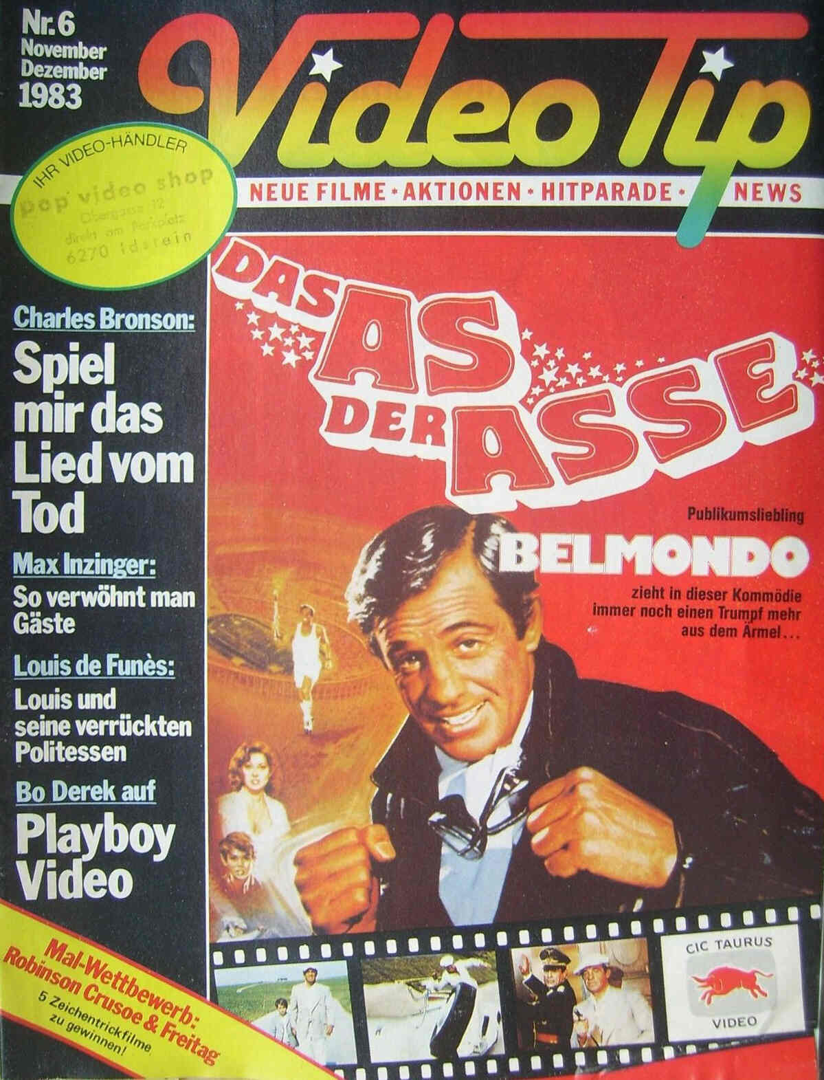 VIDEO TIP magazine side cover Issue 6 November/December 1983
