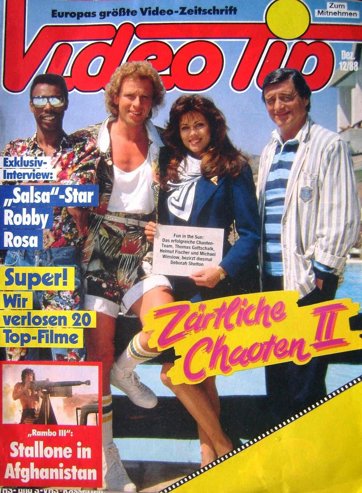 VIDEO TIP magazine side cover December 1988