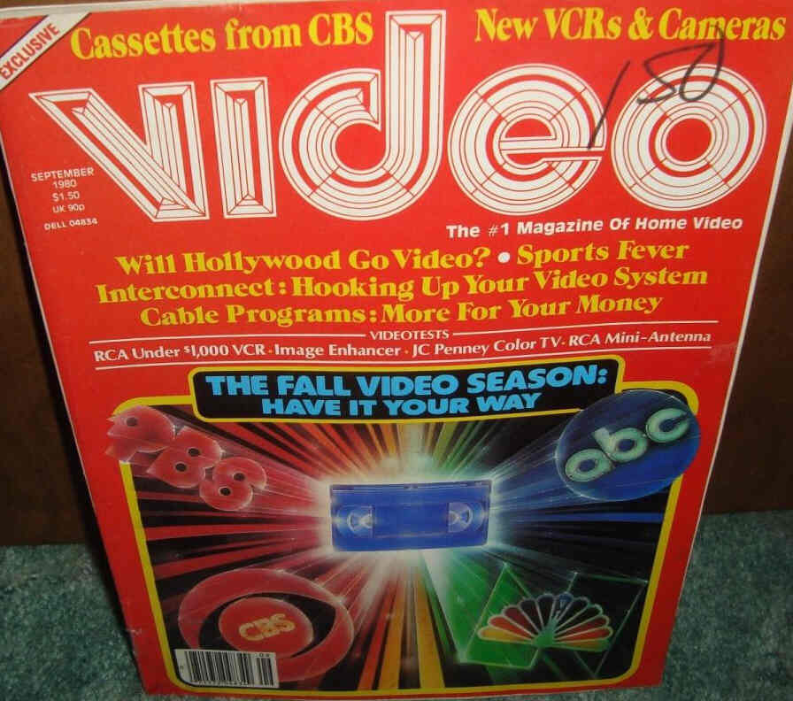 VIDEO (US) magazine side cover September 1980