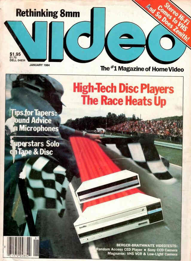 VIDEO (US) magazine side cover January 1984