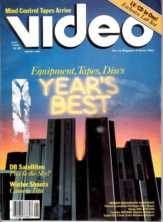 VIDEO (US) magazine side cover January 1985