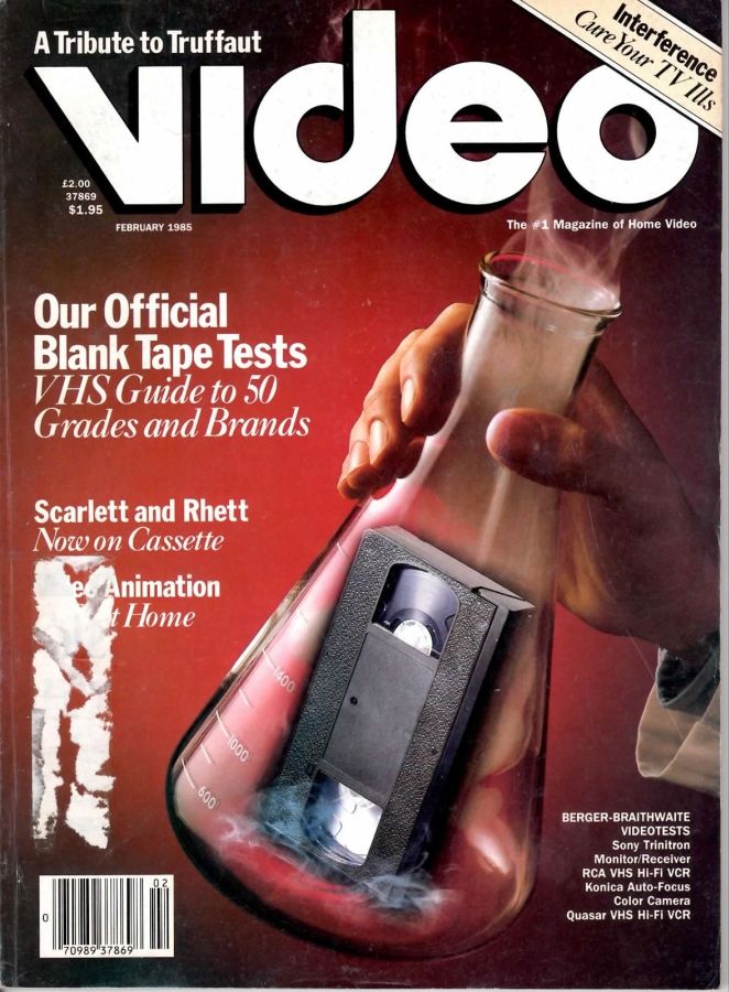 VIDEO (US) magazine side cover February 1985