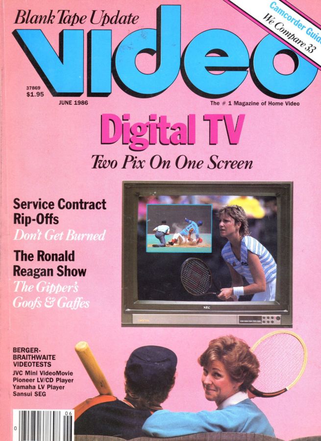 VIDEO (US) magazine side cover June 1986