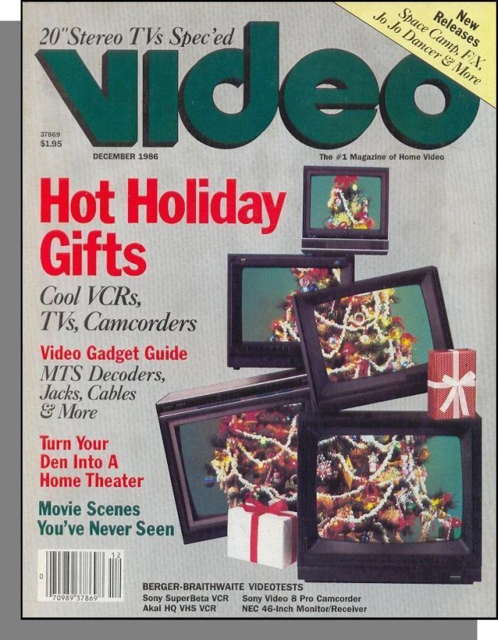 VIDEO (US) magazine side cover December 1986