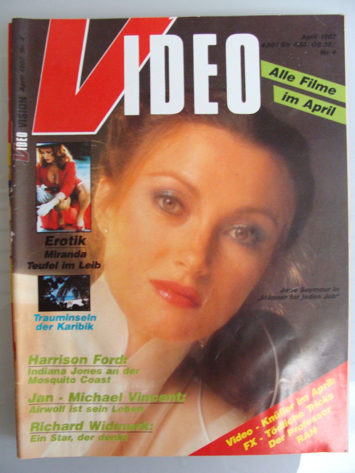VIDEO VIS magazine side cover Issue 4 April 1987