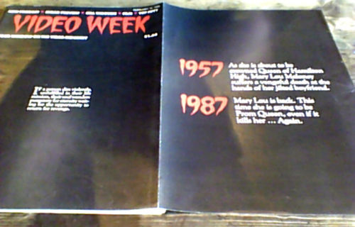 VIDEO WEEK magazine side cover 15 February 1988