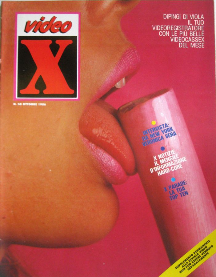 VIDEO X (ITALY) magazine side cover Issue 58  October 1986
