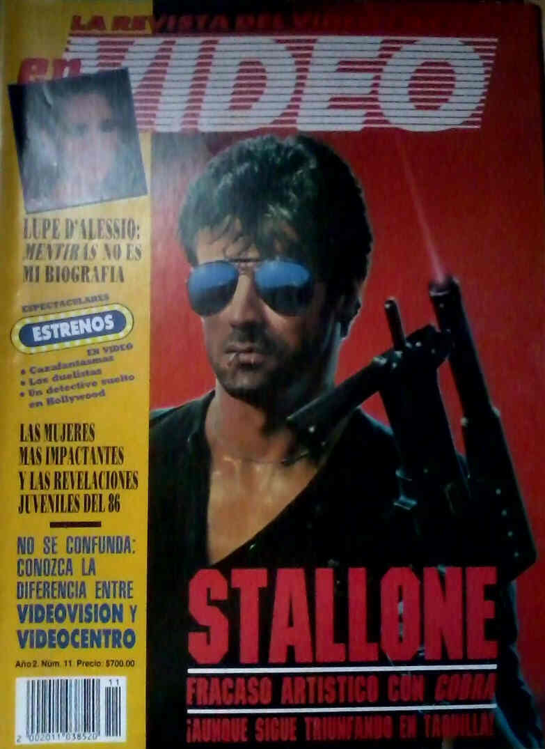 VIDEO Y CINE magazine side cover  Vol 2 # 11 November 1986