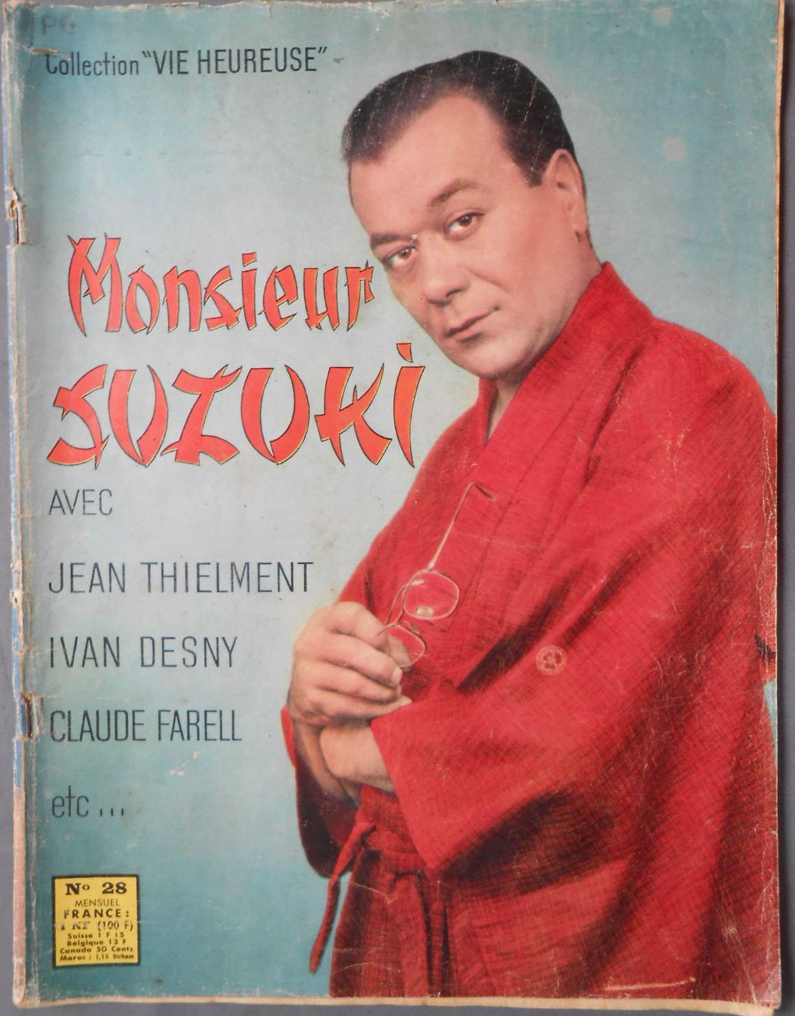 VIE HEUREUSE magazine side cover Issue 28 February 1960