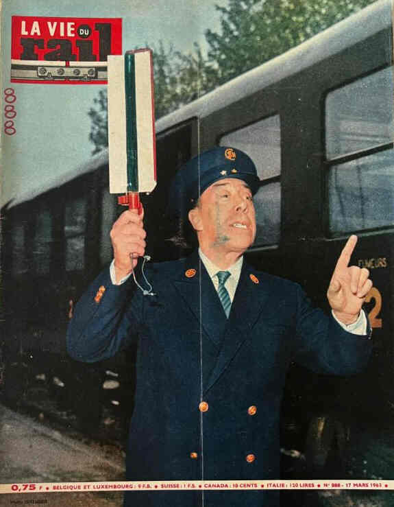 LA VIE DU RAIL magazine side cover Issue 888 17 March 1963