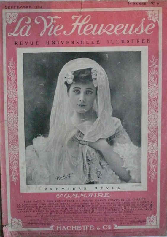 LA VIE HEUREUSE magazine side cover Issue 9  September 1904