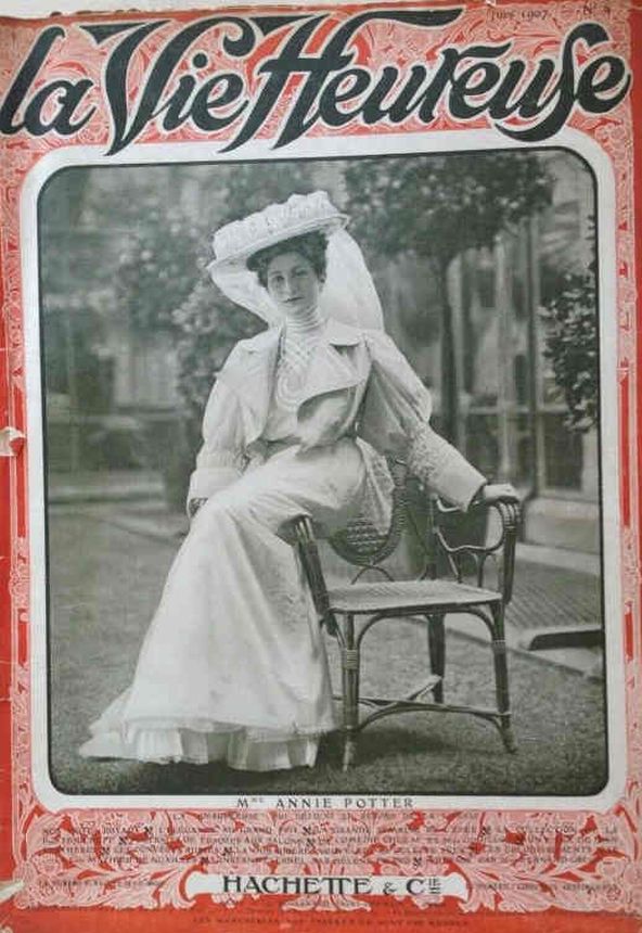 LA VIE HEUREUSE magazine side cover Issue 6  June 1907