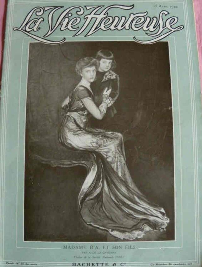 LA VIE HEUREUSE magazine side cover 15 April 1910