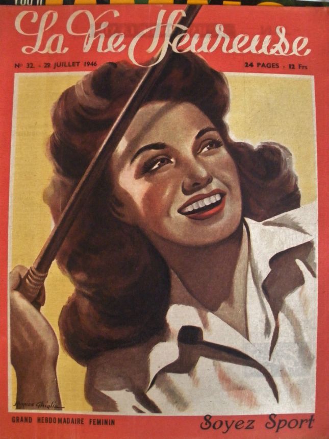 LA VIE HEUREUSE magazine side cover Issue 32 29 July 1946