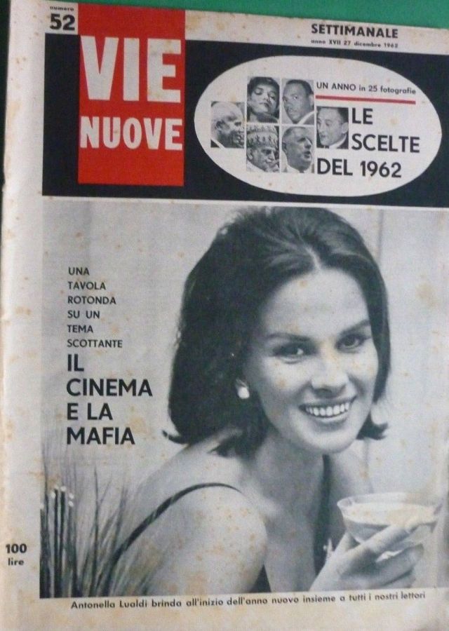 VIE NUOVE magazine side cover Issue 52 27 December 1962