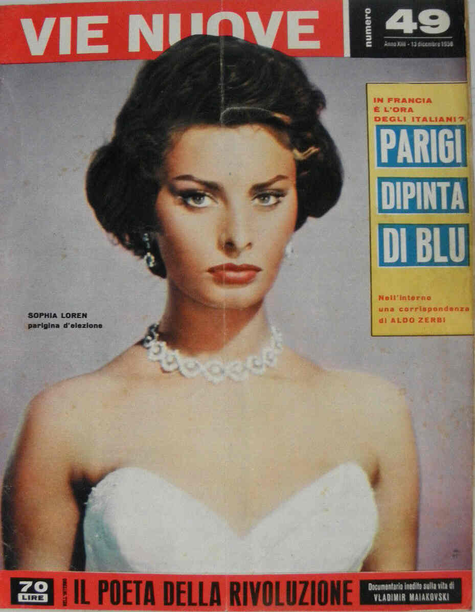 VIE NUOVE magazine side cover Issue 49 13 December 1958
