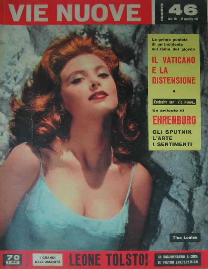 VIE NUOVE magazine side cover Issue 46 21 November 1959