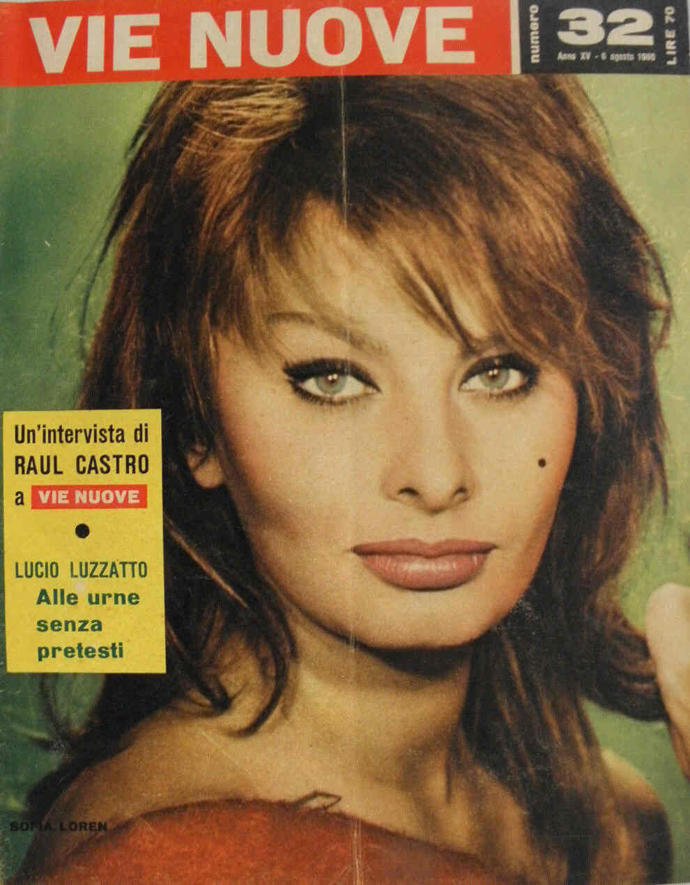 VIE NUOVE magazine side cover Issue 32 6 August 1960