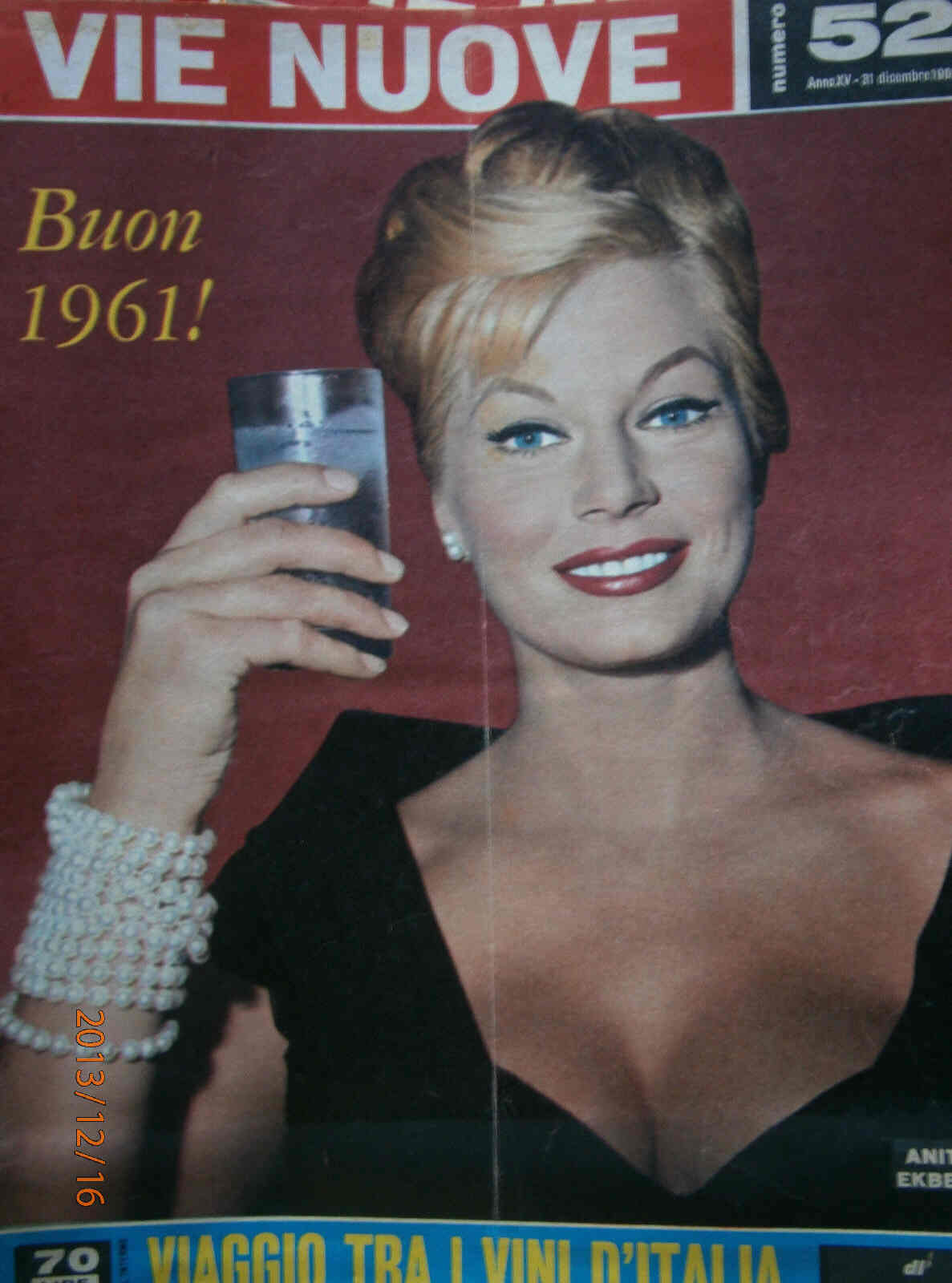 VIE NUOVE magazine side cover Issue 52 31 December 1960