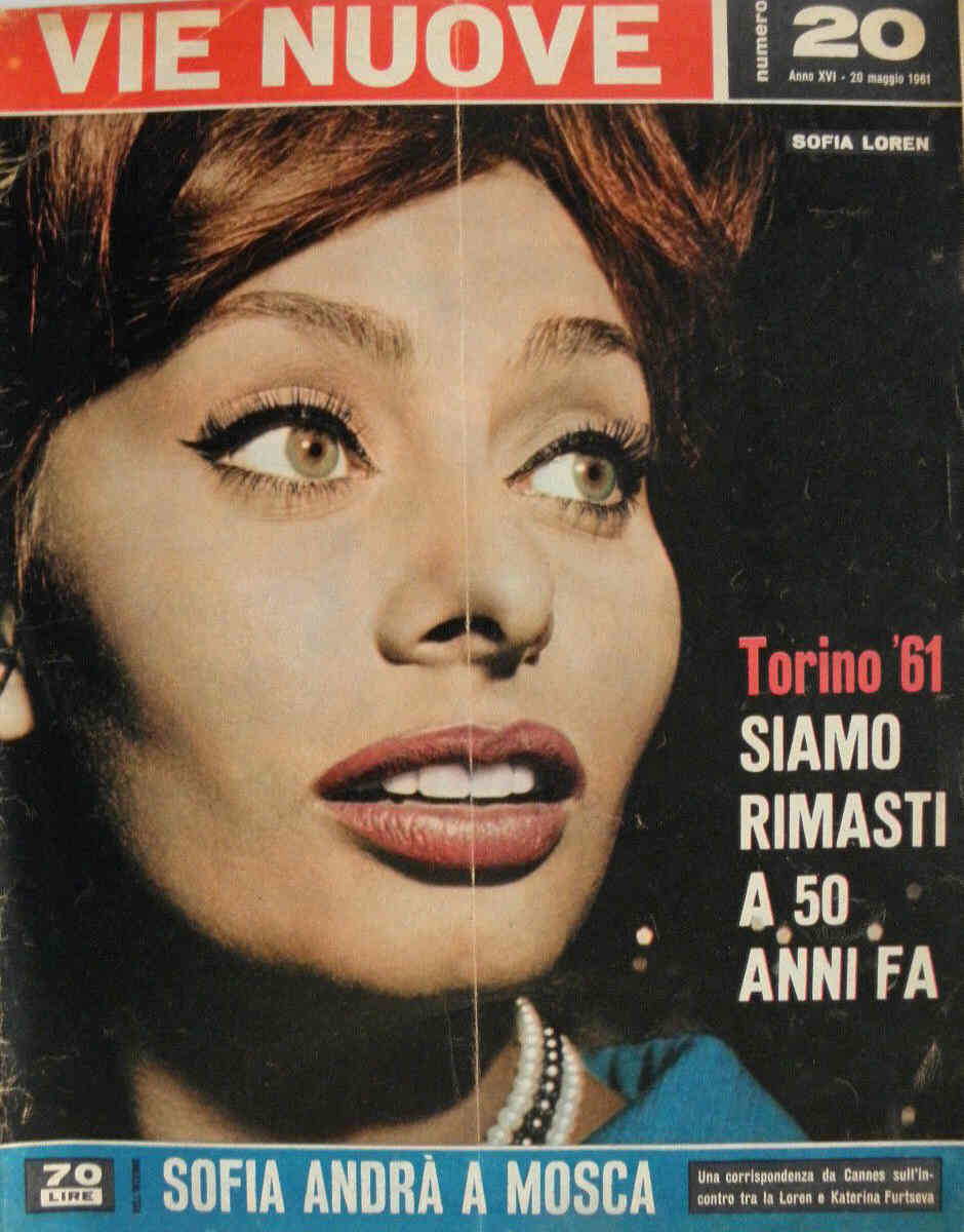 VIE NUOVE magazine side cover Issue 20 20 May 1961
