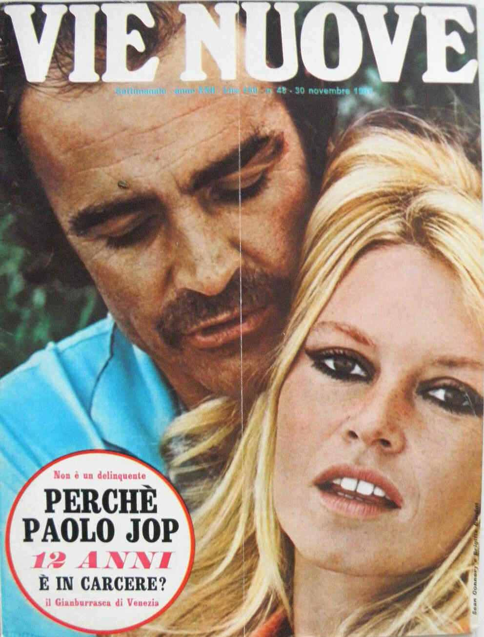 VIE NUOVE magazine side cover Issue 48 30 November 1967