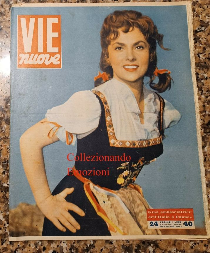 VIE NUOVE magazine side cover Issue 24 11 April 1954