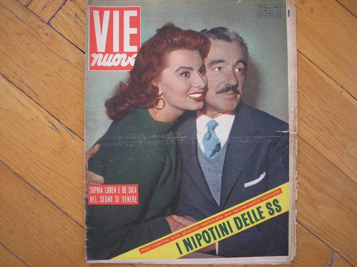 VIE NUOVE magazine side cover Issue 12 20 March 1955