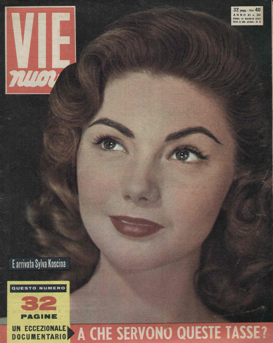VIE NUOVE magazine side cover Issue 20 12 May 1956