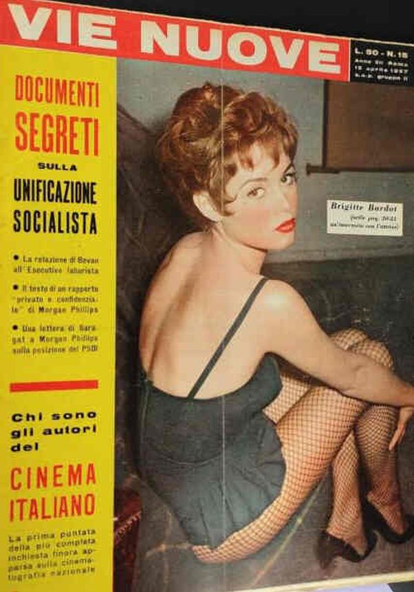 VIE NUOVE magazine side cover Issue 15 13 April 1957